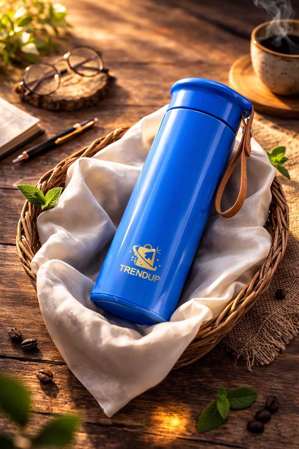 TRENDUP ROPE DUBLEWALL BOTTLE BLUE 500ML